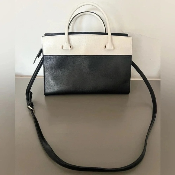 Kate Spade Black and Ivory Colorblock Grove Street Satchel Purse - Picture 3 of 14